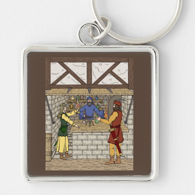 Fantasy Apothecary Shop Keychain (Front)