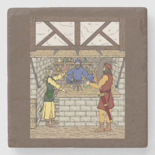 Fantasy Apothecary Shop Stone Coaster