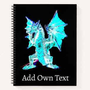 Fantasy Aqua Blue Dragon Notebook