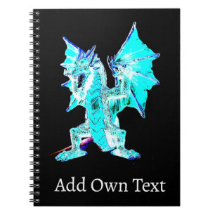 Fantasy Aqua Blue Dragon Notebook