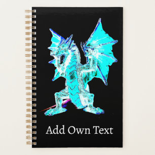 Fantasy Aqua Blue Dragon Planner