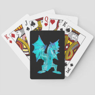 Fantasy Aqua Dragon Playing Cards