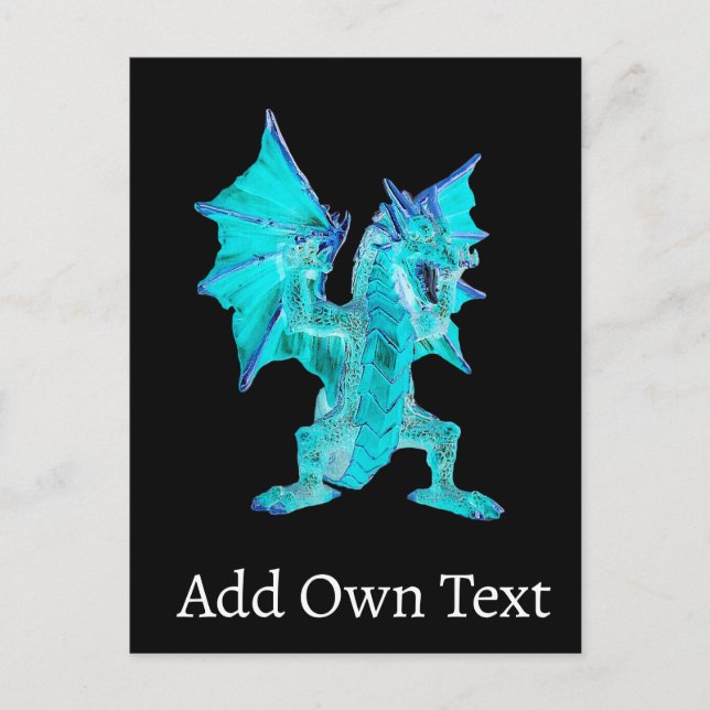 Fantasy Aqua Dragon  Postcard (Front)