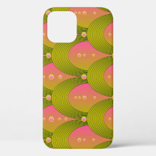 Fantasy Arcs Beads Pink Green iPhone 12 Case