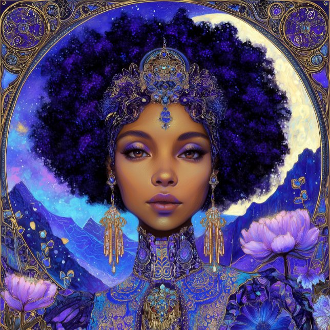 Fantasy Art Black Girl Black Queen Goddess Poster (Creator Uploaded)