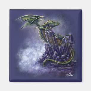 Fantasy Art Crystal Dragon Magnet