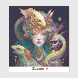 Fantasy Art Dragon Goddess Queen
