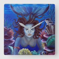 Fantasy Art Mermaid Wall Clock