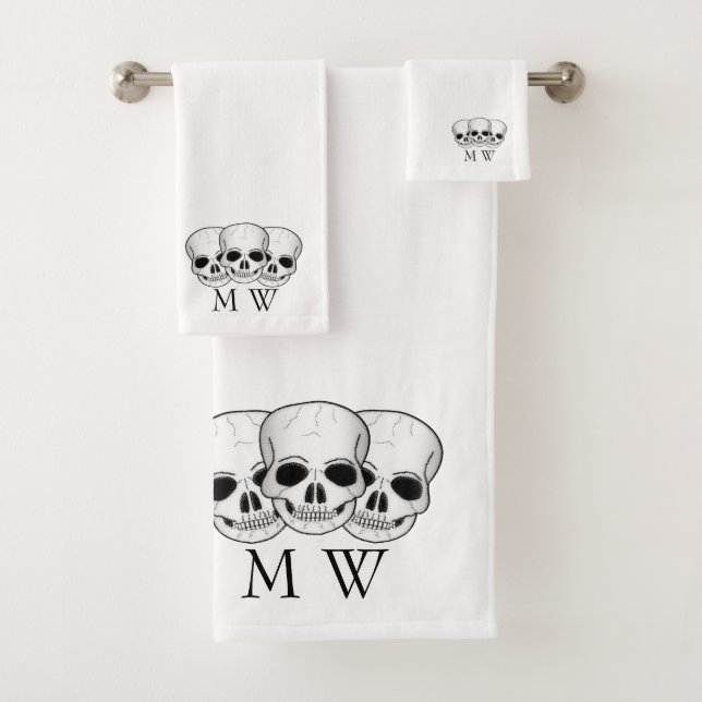 Fantasy Art Skull Design Monogrammed (En situation)