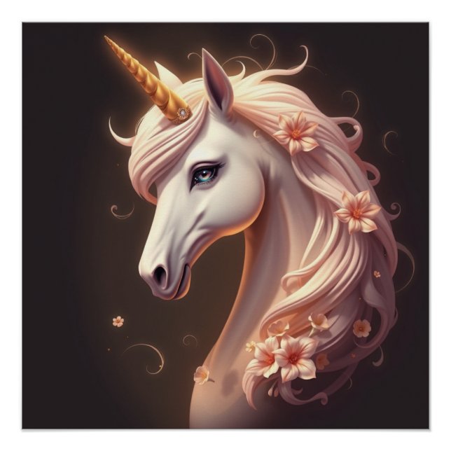 Fantasy Art Unicorn Poster (Front)