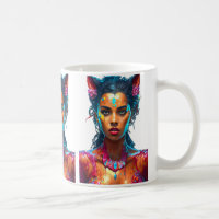 Fantasy Art Vibrant Colours Mystical Portrait Abst