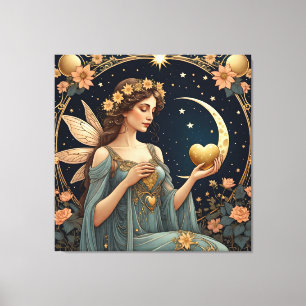 fantasy art woman tarot style  canvas print