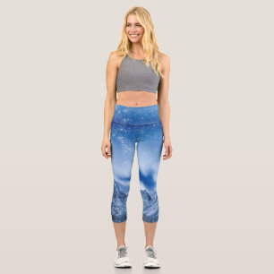 Fantasy at mountain lake capri leggings