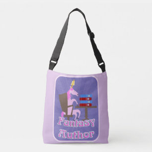 Fantasy Author Unicorn Humour Crossbody Bag