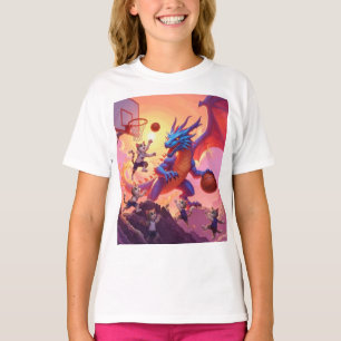 Fantasy Basketball League: Dragon vs Cats Hoops ar T-Shirt