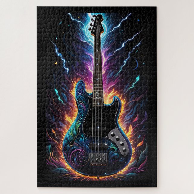Fantasy Bassed Electric Bass Guitar Jigsaw Puzzle (Vertical)