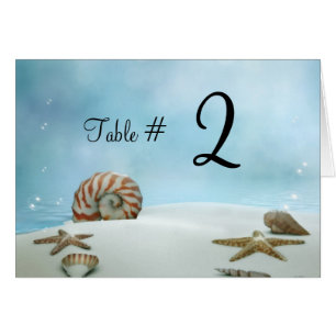 Fantasy Beach Custom Wedding Table Number