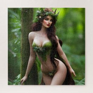 Fantasy Beautiful Forest Fairy Jigsaw Puzzle