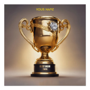 Fantasy Best Mom Ever Trophy Poster
