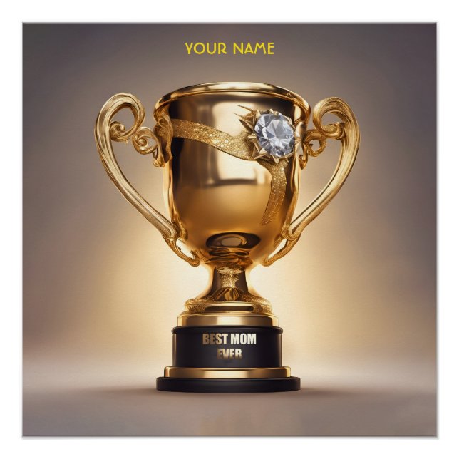 Fantasy Best Mom Ever Trophy Poster (Front)
