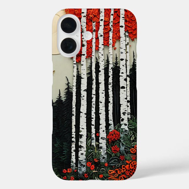 Fantasy birch forest aesthetic design Case-Mate iPhone case (Back)