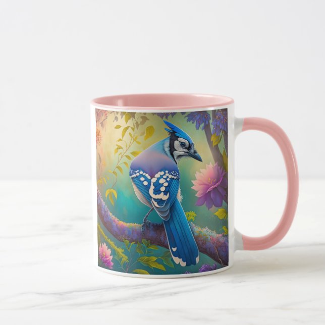 Fantasy Birds Blue Jay Mug (Right)