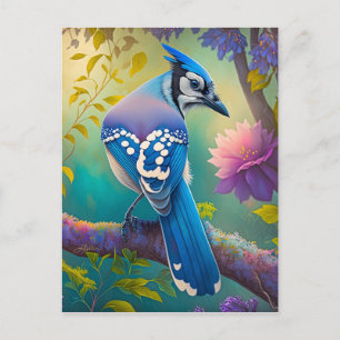 Fantasy Birds Blue Jay Postcard