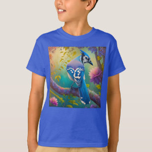 Fantasy Birds Blue Jay T-Shirt