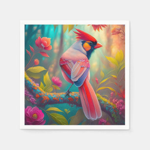 Fantasy Birds Male Cardinal Napkin