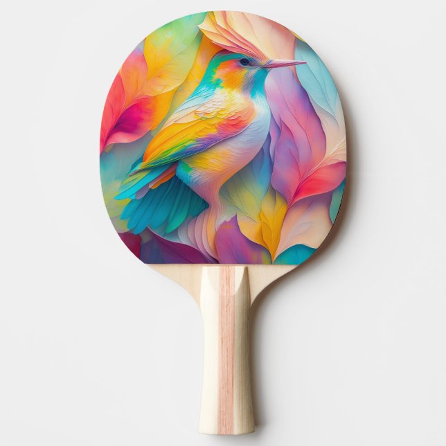 Fantasy Birds Silk Bird Ping Pong Paddle (Front)