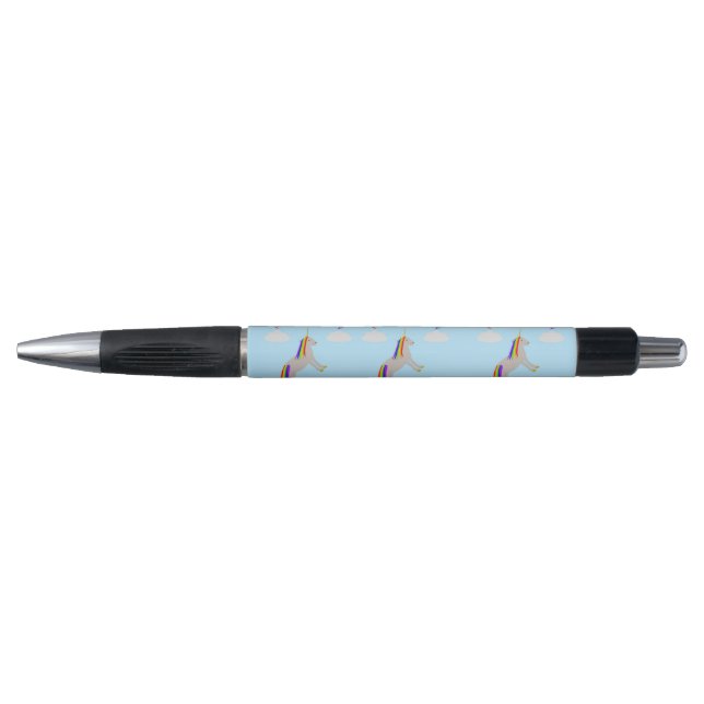 Fantasy Birthday Unicorn Rainbow and Clouds Pen (Front)