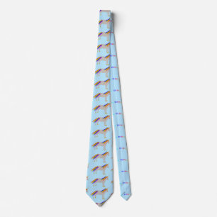 Fantasy Birthday Unicorn Rainbow and Clouds Tie