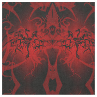 Fantasy Black Dragons Goth fabric