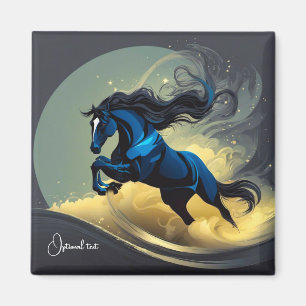Fantasy Black Stallion in Desert Magnet