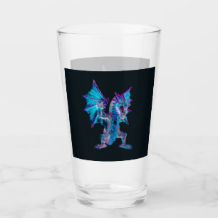 Fantasy Blue Fire Dragon Glass
