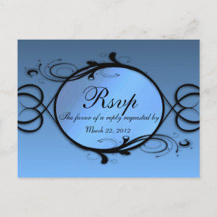 Fantasy Blue Menu RSVP