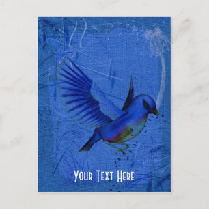 Fantasy Bluebird Nature Customizable Postcard