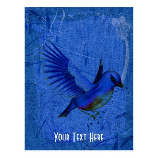 Fantasy Bluebird Nature Customizable Postcard