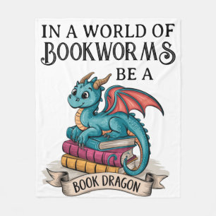 Fantasy Book Dragon Throw Blanket, Fantasy Dragon  Fleece Blanket