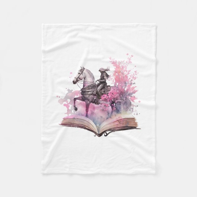 Fantasy Book Lover Design Fleece Blanket (Front)