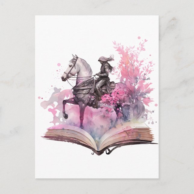 Fantasy Book Lover Design Postcard (Front)