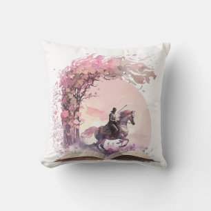 Fantasy Book Lover Design Throw Pillow