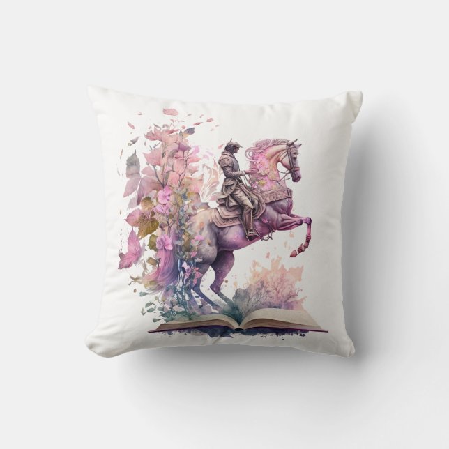 Fantasy Book Lover Design Throw Pillow (Front)