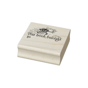 Fantasy Bookplate Rubber Stamp – Personalized