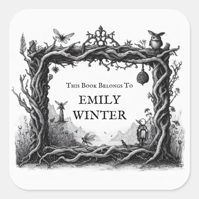 Fantasy Bookplate Sticker (Front)