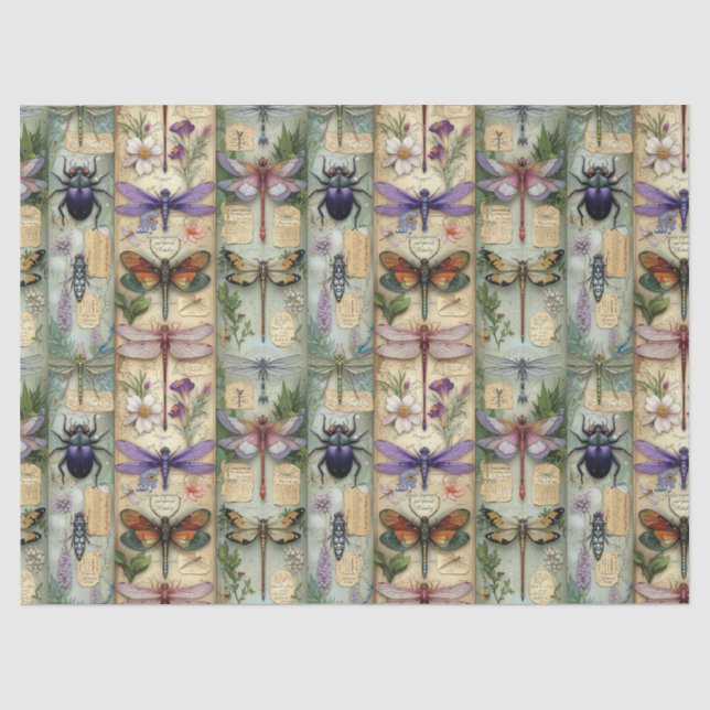 Fantasy Bugs Tissue Paper Whimsical Insect Gifts (Front)