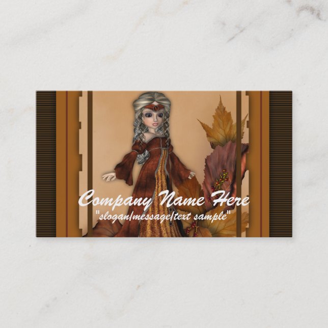 Fantasy Business Card :: Fall Season Queen (Front)