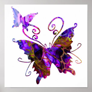 Fantasy Butterflies Poster