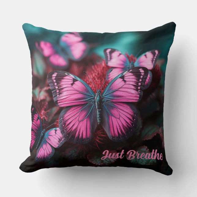 Fantasy butterflies  throw pillow (Front)