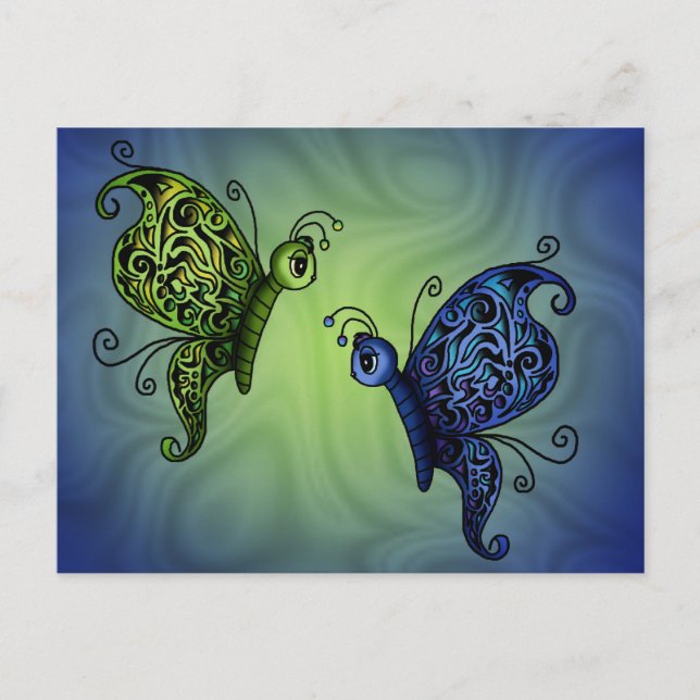 Fantasy Butterflys Postcard (Front)